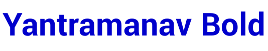 Yantramanav Bold 字体